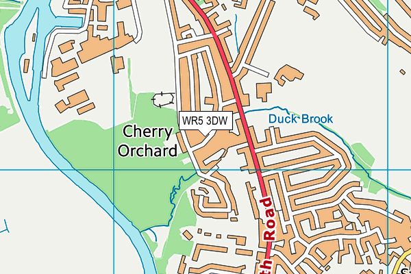 Karate World (Worcester) (Closed) map (WR5 3DW) - OS VectorMap District (Ordnance Survey)