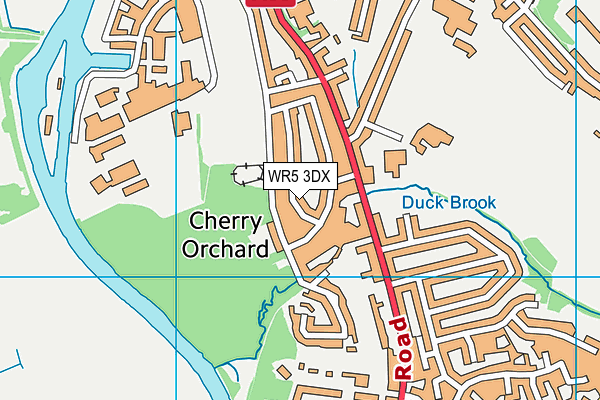 WR5 3DX map - OS VectorMap District (Ordnance Survey)