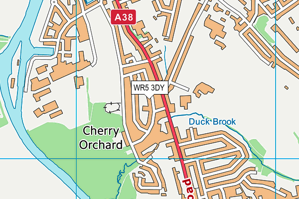 WR5 3DY map - OS VectorMap District (Ordnance Survey)