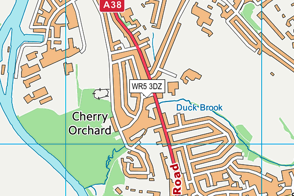 WR5 3DZ map - OS VectorMap District (Ordnance Survey)