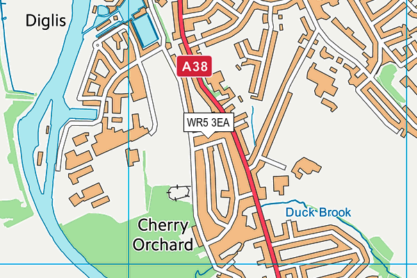 WR5 3EA map - OS VectorMap District (Ordnance Survey)