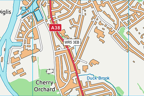 WR5 3EB map - OS VectorMap District (Ordnance Survey)