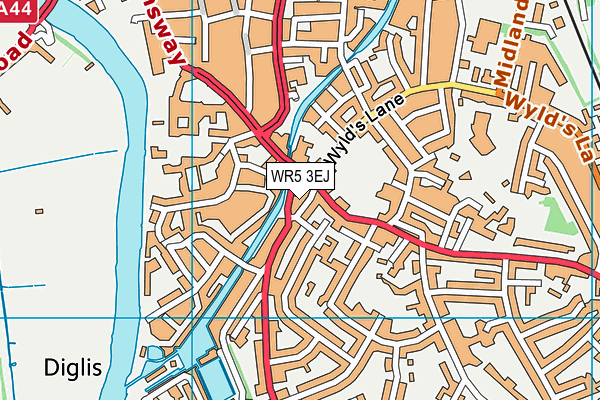 WR5 3EJ map - OS VectorMap District (Ordnance Survey)
