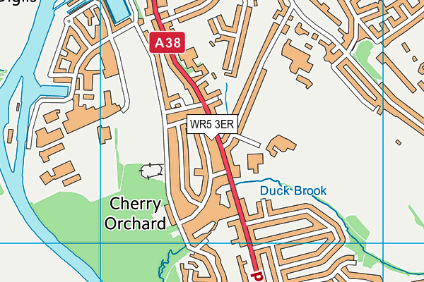 WR5 3ER map - OS VectorMap District (Ordnance Survey)