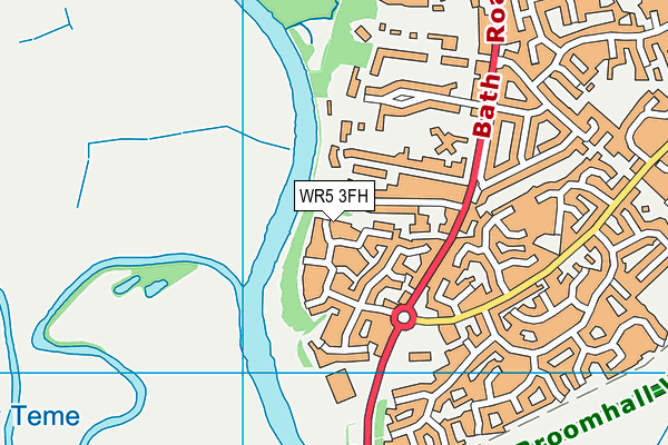 WR5 3FH map - OS VectorMap District (Ordnance Survey)