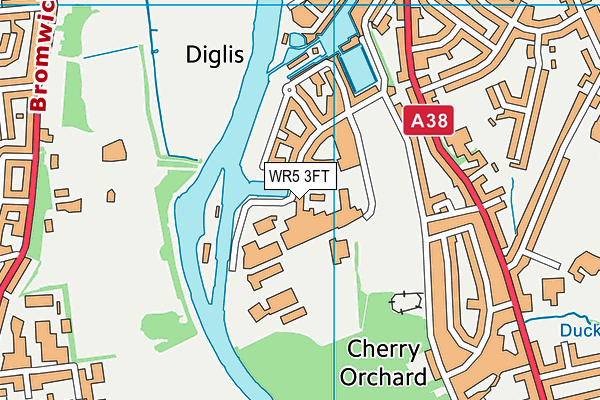 WR5 3FT map - OS VectorMap District (Ordnance Survey)