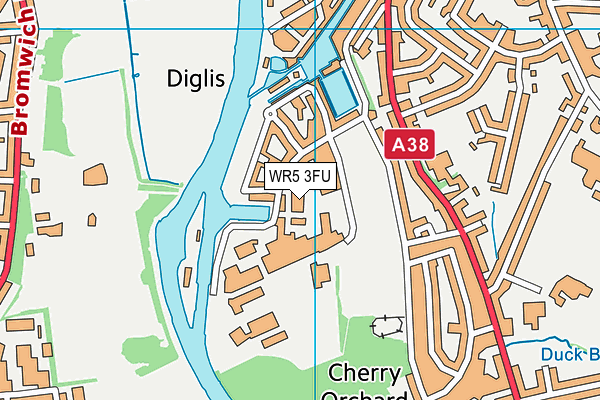 WR5 3FU map - OS VectorMap District (Ordnance Survey)