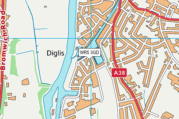 WR5 3GD map - OS VectorMap District (Ordnance Survey)
