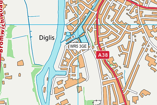 WR5 3GE map - OS VectorMap District (Ordnance Survey)