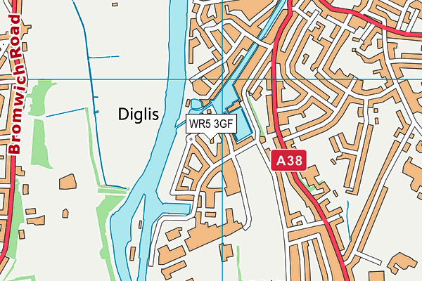 WR5 3GF map - OS VectorMap District (Ordnance Survey)