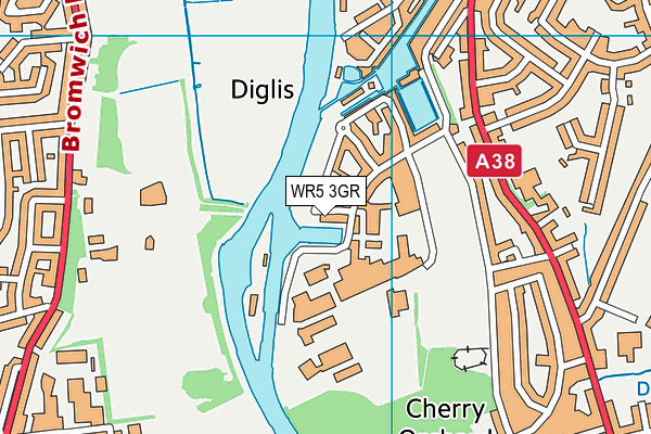 WR5 3GR map - OS VectorMap District (Ordnance Survey)