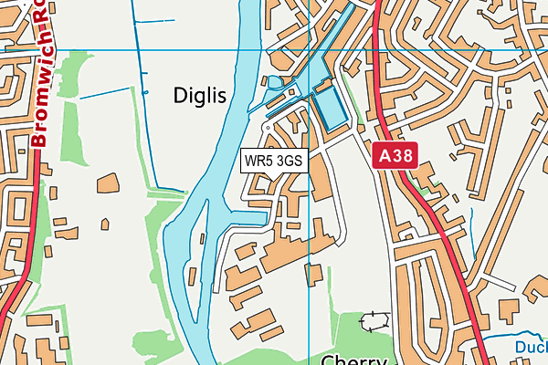 WR5 3GS map - OS VectorMap District (Ordnance Survey)