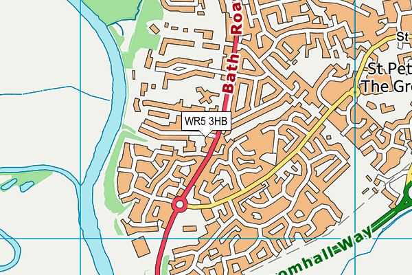 WR5 3HB map - OS VectorMap District (Ordnance Survey)