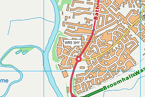 WR5 3HY map - OS VectorMap District (Ordnance Survey)