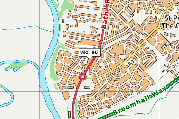 WR5 3HZ map - OS VectorMap District (Ordnance Survey)