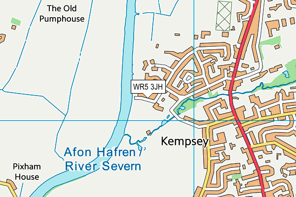 WR5 3JH map - OS VectorMap District (Ordnance Survey)