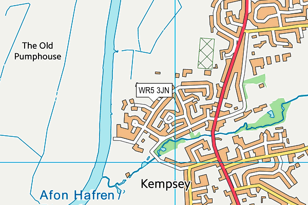 WR5 3JN map - OS VectorMap District (Ordnance Survey)
