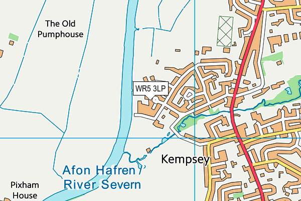 WR5 3LP map - OS VectorMap District (Ordnance Survey)