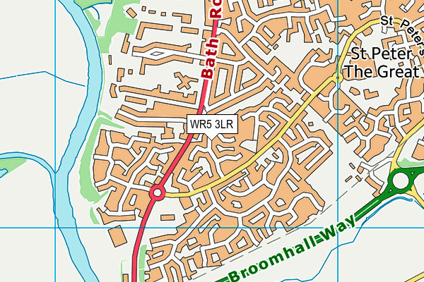 WR5 3LR map - OS VectorMap District (Ordnance Survey)