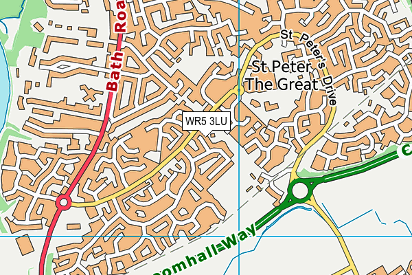 WR5 3LU map - OS VectorMap District (Ordnance Survey)