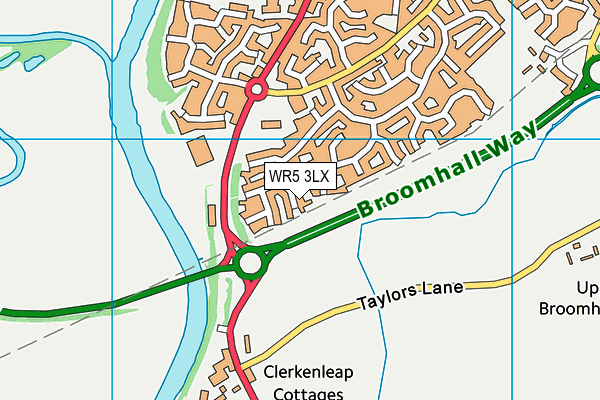 WR5 3LX map - OS VectorMap District (Ordnance Survey)