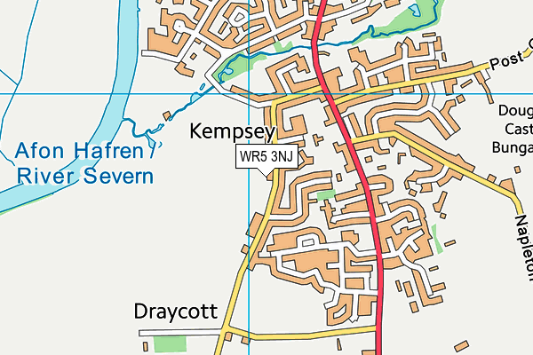WR5 3NJ map - OS VectorMap District (Ordnance Survey)