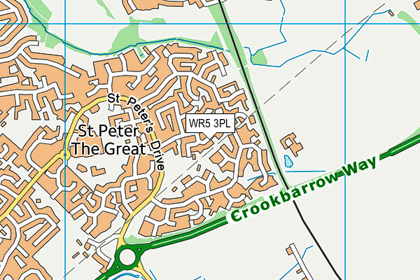 WR5 3PL map - OS VectorMap District (Ordnance Survey)