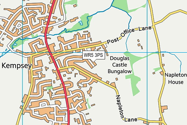 WR5 3PS map - OS VectorMap District (Ordnance Survey)