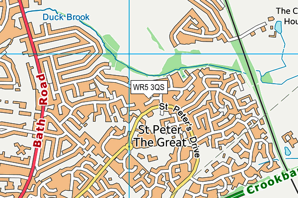 WR5 3QS map - OS VectorMap District (Ordnance Survey)