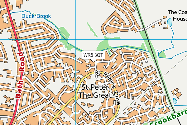 WR5 3QT map - OS VectorMap District (Ordnance Survey)