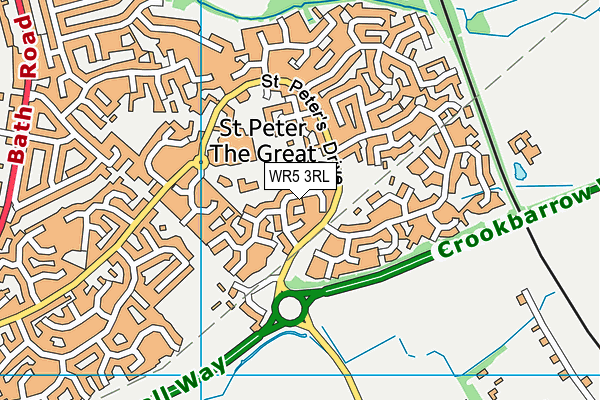 WR5 3RL map - OS VectorMap District (Ordnance Survey)