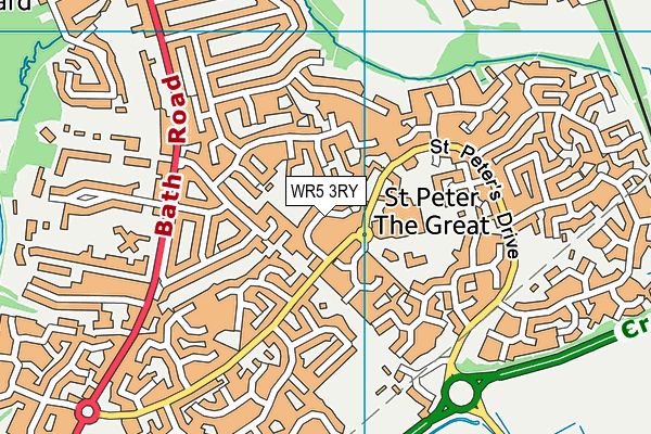 WR5 3RY map - OS VectorMap District (Ordnance Survey)