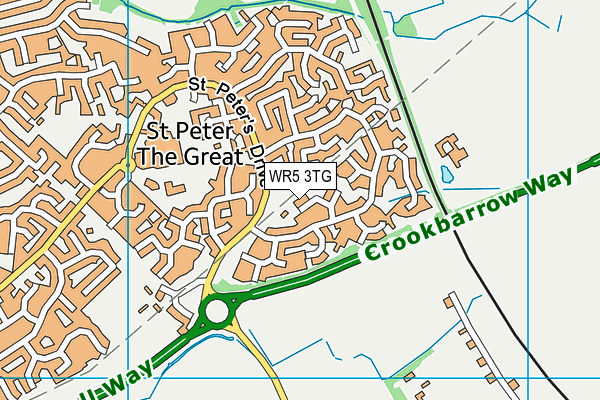 WR5 3TG map - OS VectorMap District (Ordnance Survey)