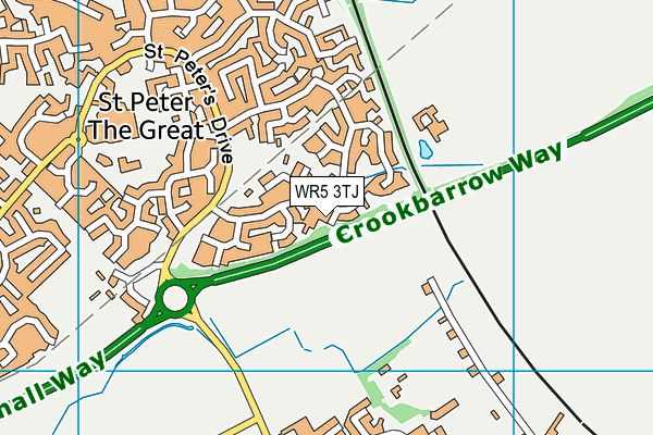 WR5 3TJ map - OS VectorMap District (Ordnance Survey)