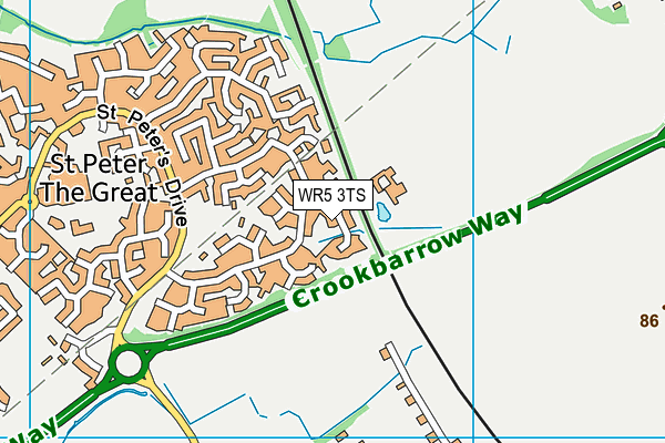 WR5 3TS map - OS VectorMap District (Ordnance Survey)