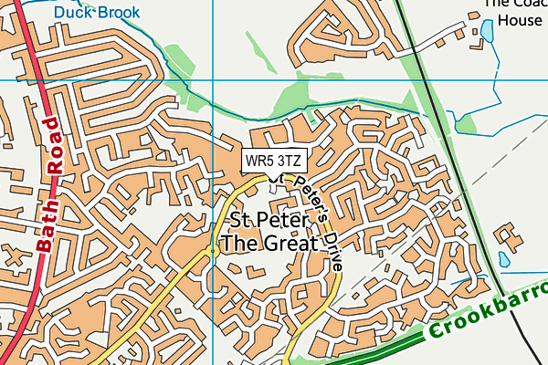 WR5 3TZ map - OS VectorMap District (Ordnance Survey)