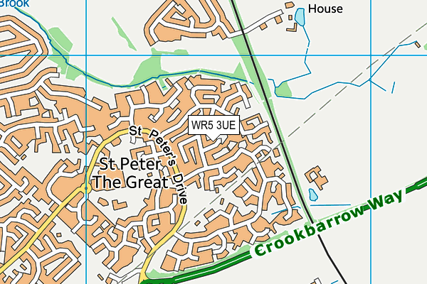 WR5 3UE map - OS VectorMap District (Ordnance Survey)