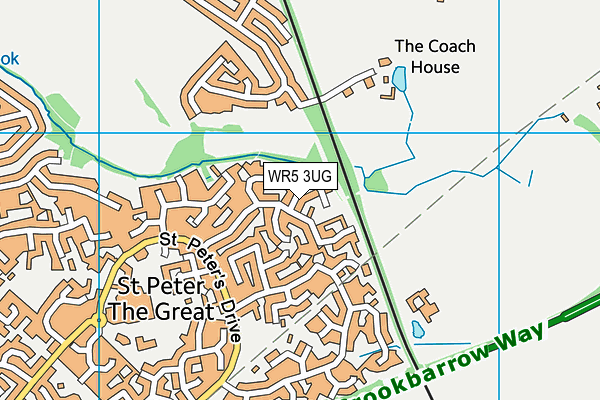 WR5 3UG map - OS VectorMap District (Ordnance Survey)