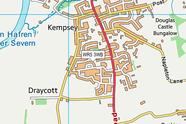 WR5 3WB map - OS VectorMap District (Ordnance Survey)