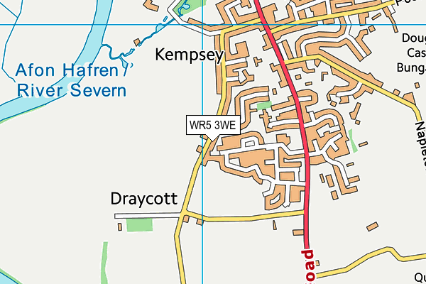 WR5 3WE map - OS VectorMap District (Ordnance Survey)