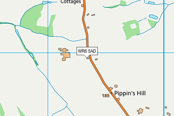 WR6 5AD map - OS VectorMap District (Ordnance Survey)