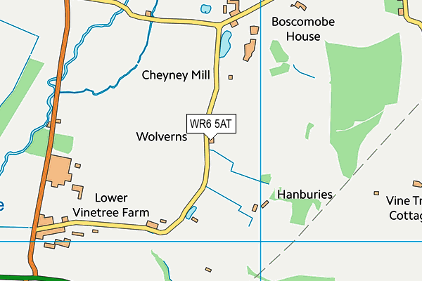 WR6 5AT map - OS VectorMap District (Ordnance Survey)