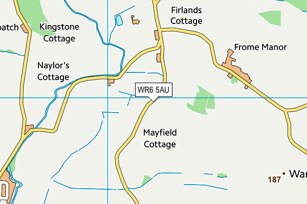 WR6 5AU map - OS VectorMap District (Ordnance Survey)
