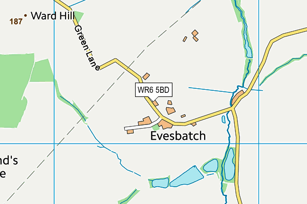 WR6 5BD map - OS VectorMap District (Ordnance Survey)