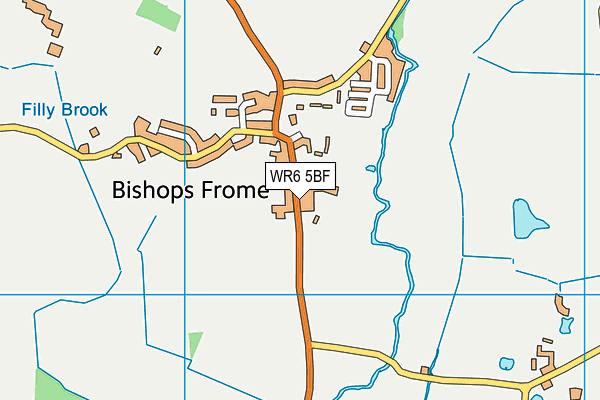 WR6 5BF map - OS VectorMap District (Ordnance Survey)