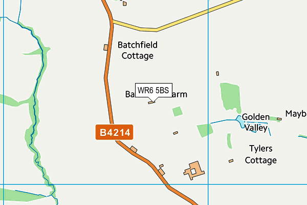 WR6 5BS map - OS VectorMap District (Ordnance Survey)