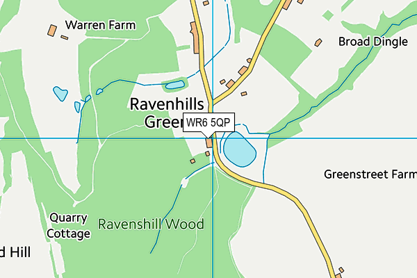 WR6 5QP map - OS VectorMap District (Ordnance Survey)