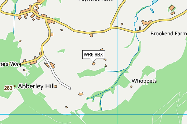 WR6 6BX map - OS VectorMap District (Ordnance Survey)