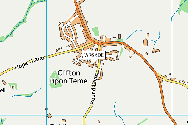 Clifton-on-teme Playing Field map (WR6 6DE) - OS VectorMap District (Ordnance Survey)