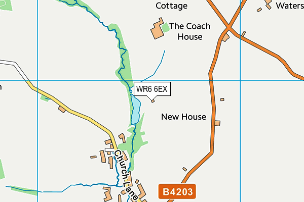 WR6 6EX map - OS VectorMap District (Ordnance Survey)